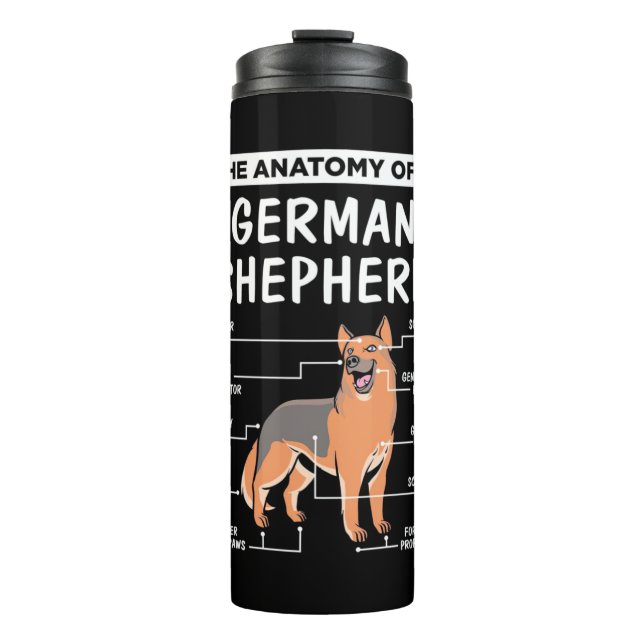Garrafa Térmica A Anatomia De Um German shepherd (Frente)