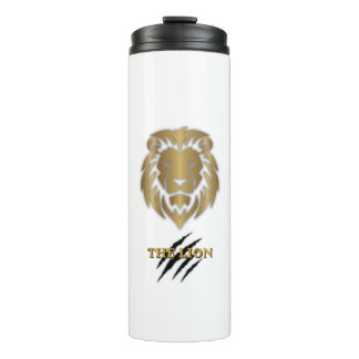 Garrafa Térmica A Caneca Gráfica Leão Dourado e Preto