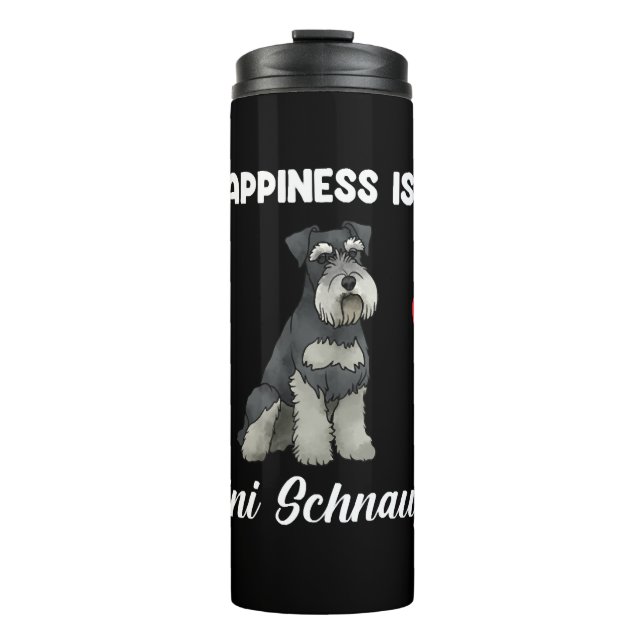 Garrafa Térmica A Felicidade É Um Mini Schnauzer (Frente)