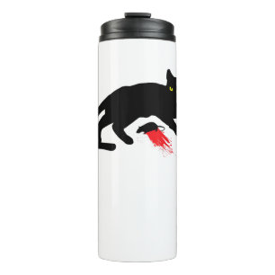 Garrafa Térmica A Killer de Gato Preto Instala o Gótico do Rato do