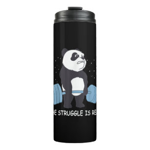 Garrafa Térmica A Luta De Panda É Um Grande Giro Engraçado.