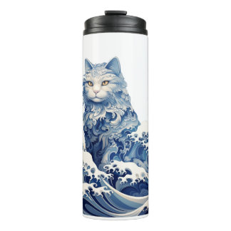 Garrafa Térmica A Onda De Gato De Kanagawa