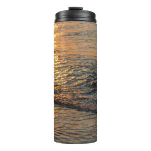 Garrafa Térmica A reflexão do pôr do sol sobre a bela água do ocea