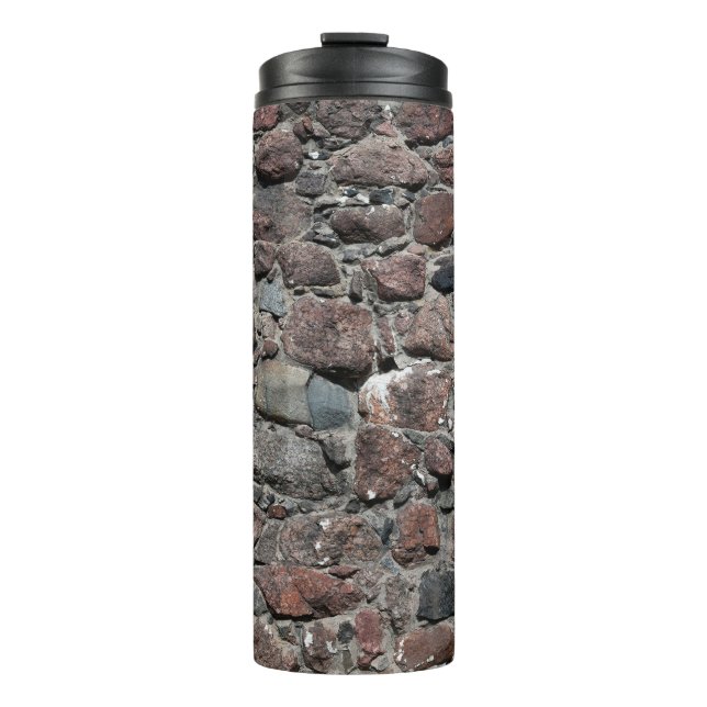 Garrafa Térmica A textura medieval da parede de pedra é um resumo, (Frente)