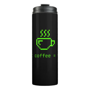 Garrafa Térmica A vida de código e café é boa