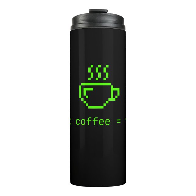 Garrafa Térmica A vida de código e café é boa (Frente)