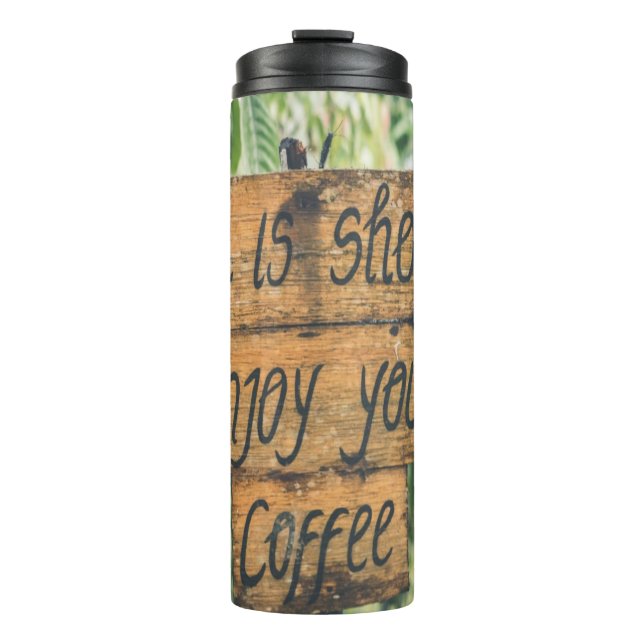 Garrafa Térmica A vida é curta, aproveite seu café (Frente)