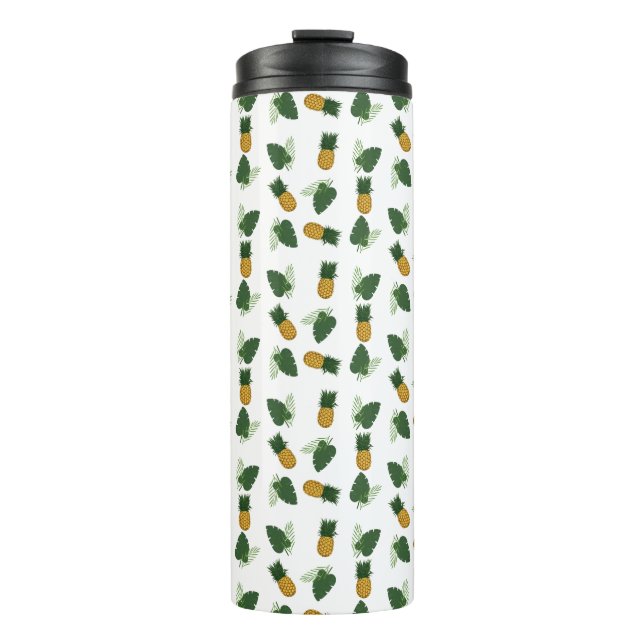 Garrafa Térmica Abacaxi E Folhas De Palma (Frente)