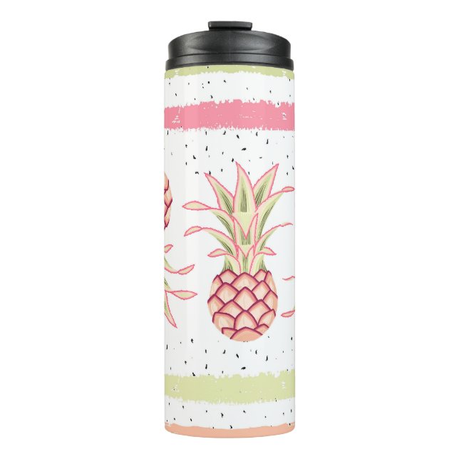 Garrafa Térmica Abacaxi Tropical Verão Impressão (Frente)