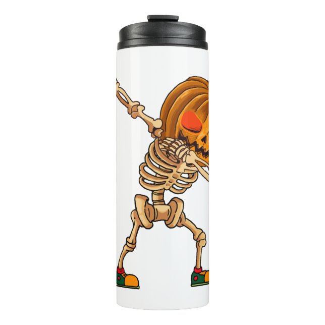 Garrafa Térmica Abbing Pumpkin - Roupa Assustadora do Esqueleto -  (Frente)