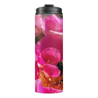 Garrafa Térmica Abeja e Rosa Rosa