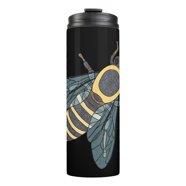 Garrafa Térmica Abelha (preta) - Tumbler (Frente)