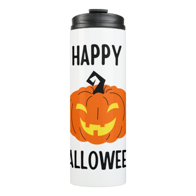 Garrafa Térmica Abóbora de Halloween (Frente)