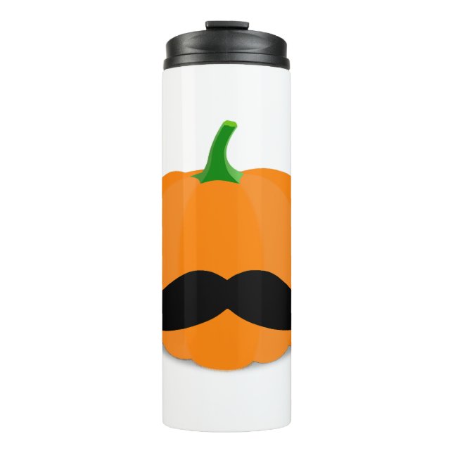 Garrafa Térmica abóbora de halloween com barba (Frente)