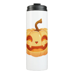 Garrafa Térmica Abóbora Fofa Jack O Lantern Tartaruga Mar Hallowee