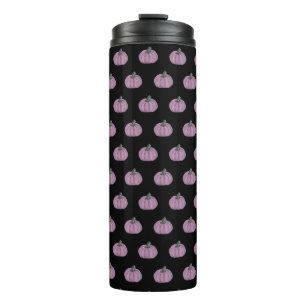 Garrafa Térmica Abóbora rosa e preto