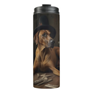 Garrafa Térmica Abóboras Ridgeback da Rodésia Halloween Assustador