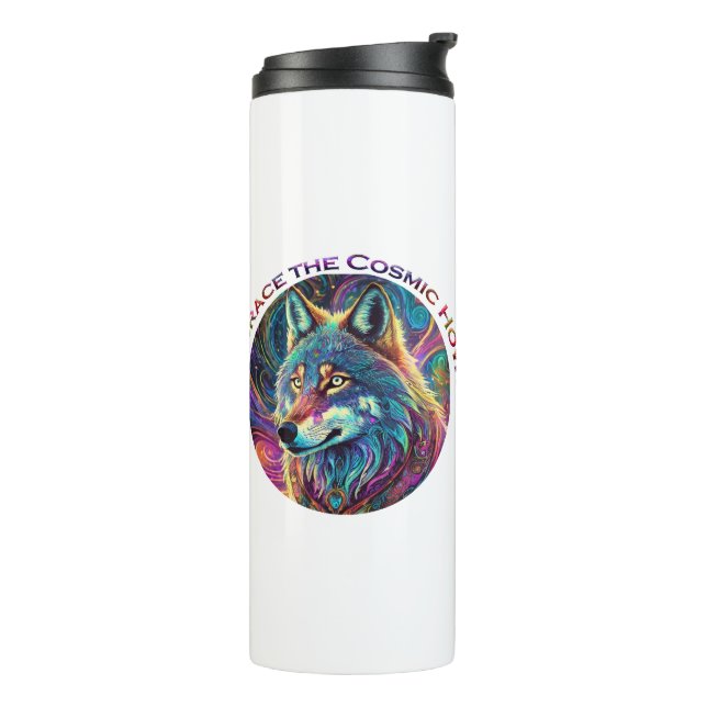 Garrafa Térmica Abrace o Lobo de Howl Cósmico (Giro à esquerda)