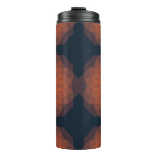 Garrafa Térmica Abstração de flores geométricas laranja, modern