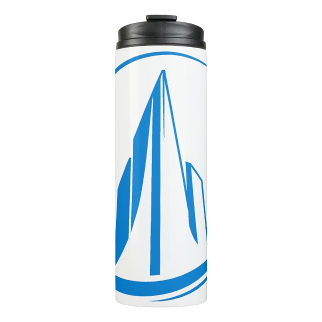 Garrafa Térmica Abstract Building Peak Cityscape Circle (Frente)