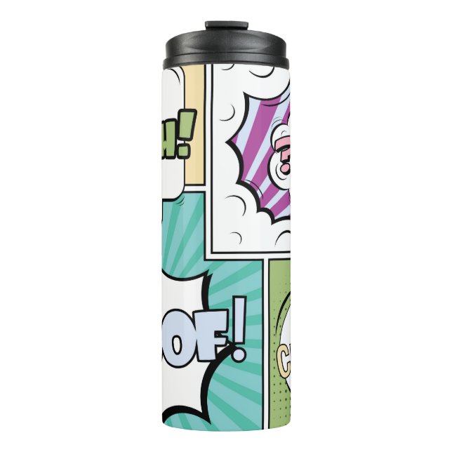 Garrafa Térmica Abstract creative concept comic pop art style blan (Frente)