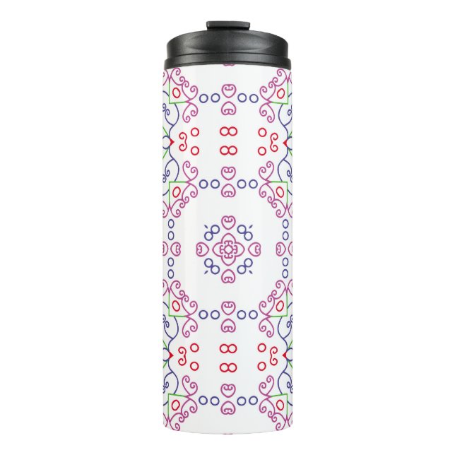 Garrafa Térmica Abstract floral pattern designabstract, art, home  (Frente)