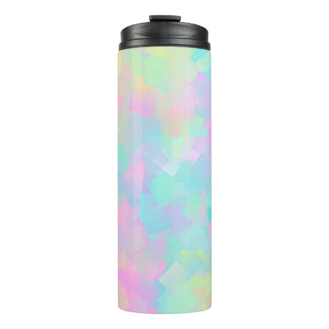 Garrafa Térmica Abstract retro pattern of geometric shapes in pink (Frente)