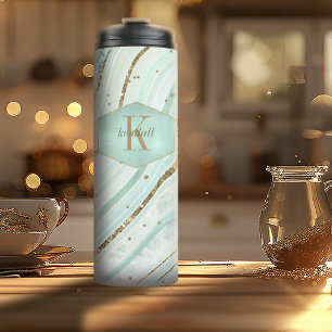 Garrafa Térmica Abstrato Agate Monogram, ID827