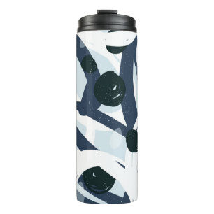 Garrafa Térmica Abstrato Art: Ilustração de pintura sem costura