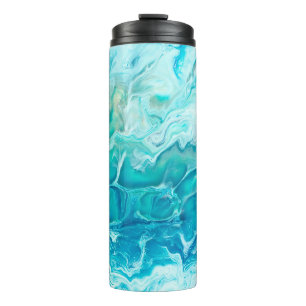 Garrafa Térmica Abstrato criativo azul pintado de fundo, mães