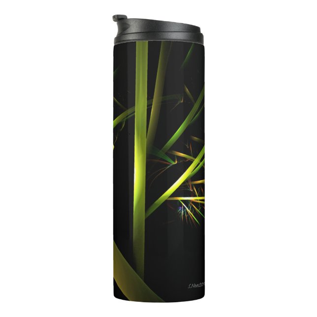 Garrafa Térmica Abstrato de bambu (Rotação à direita)