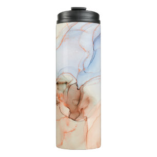 Garrafa Térmica Abstrato de luxo: Arte a Tinta Álcool