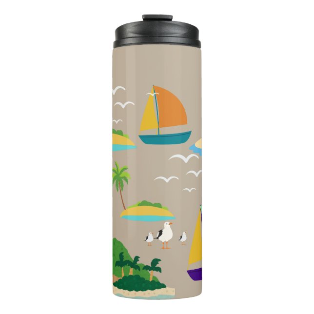 Garrafa Térmica Abstrato de praia (Frente)