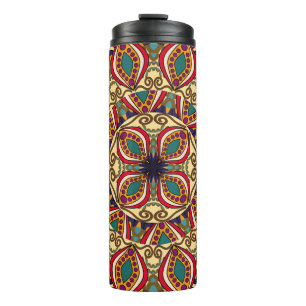 Garrafa Térmica Abstrato Ethnic Ornamentado Background abstract, a