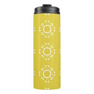 Garrafa Térmica Abstrato padrão uniforme de fundo amarelo