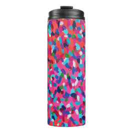 Garrafa Térmica Abstrato Rosa Negrito