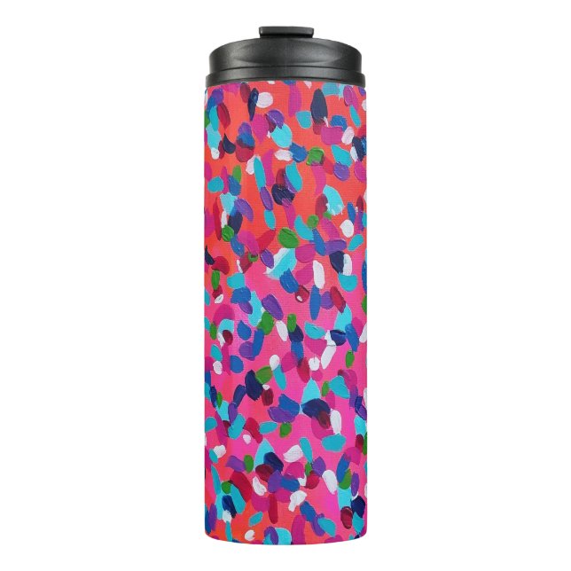 Garrafa Térmica Abstrato Rosa Negrito (Frente)