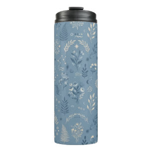 Garrafa Térmica Acessórios de Bebida Boho Celestial Botânico Azul