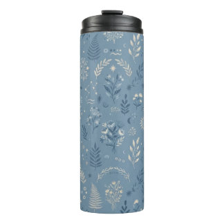 Garrafa Térmica Acessórios de Bebida Boho Celestial Botânico Azul