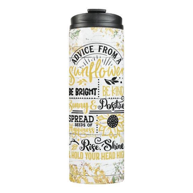 Garrafa Térmica Aconselhamento de girassol (Frente)