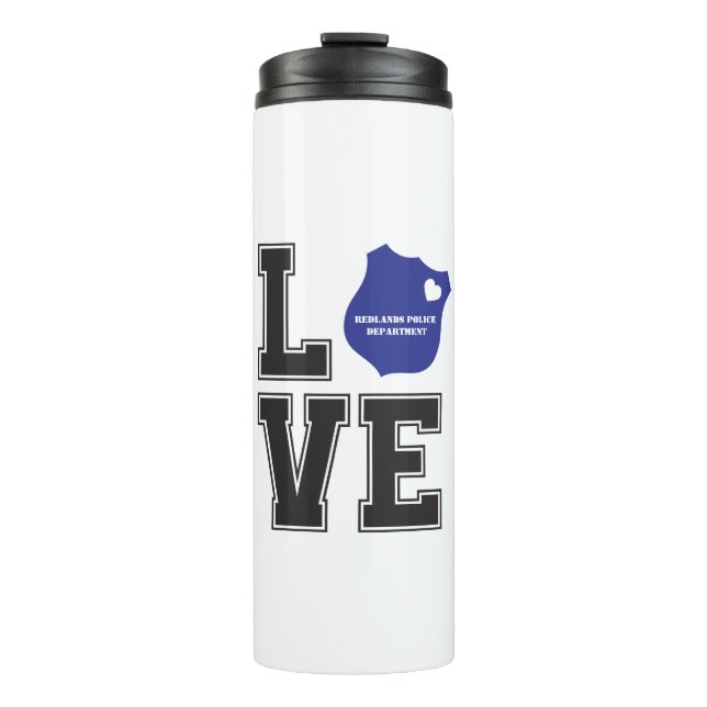 Garrafa Térmica Adesivo de Coração de Amor Personalizado Apoio à P (Frente)