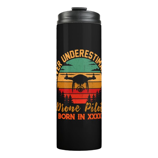 Garrafa Térmica Adicionar Ano, Alterar Texto, Nunca Subestimar Dro (Frente)