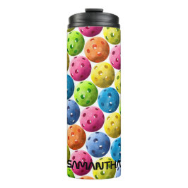 Garrafa Térmica Adicionar Seu Nome - Colorida Pickleball
