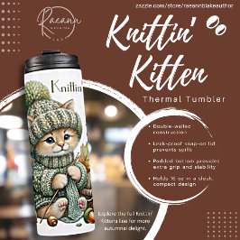 Garrafa Térmica Adoráveis Kittens de Tricô Copo Térmico Tumbler