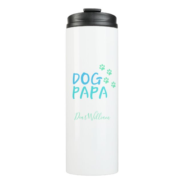 Garrafa Térmica Adorável Cachorro Papa Tumbler Térmico (Frente)