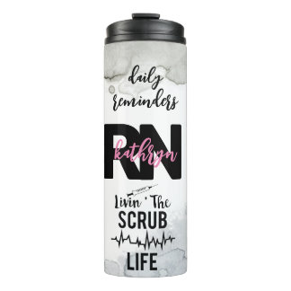 Garrafa Térmica Afirmação de Enfermeiro Registrado Personalizado