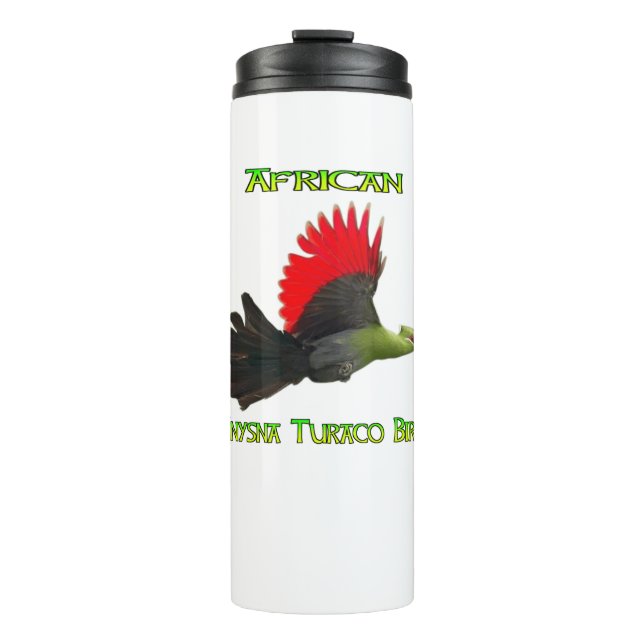 Garrafa Térmica Africano Knysna Turaco Bird Thermal Tumbler (Frente)