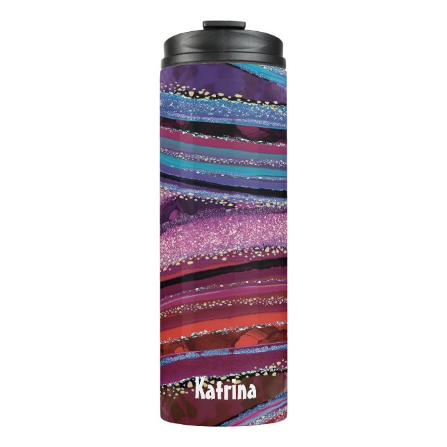 Garrafa Térmica Agato De Largura Colorida Moderna, Estimulado (Frente)