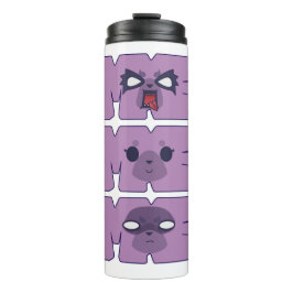Garrafa Térmica Aggretsuko! Rostos Tumbler Térmico