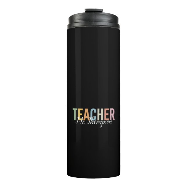 Garrafa Térmica Agradecimento Personalizado ao Professor Volta às  (Frente)